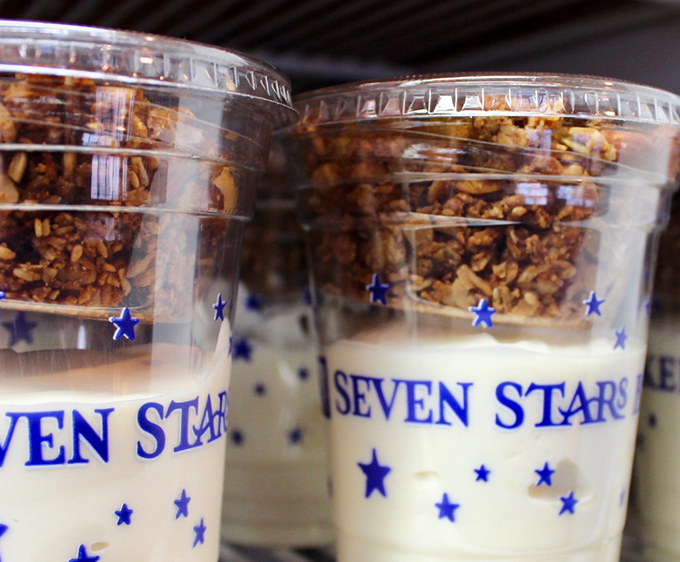 Yogurt and granola parfait seven stars bakery granola
