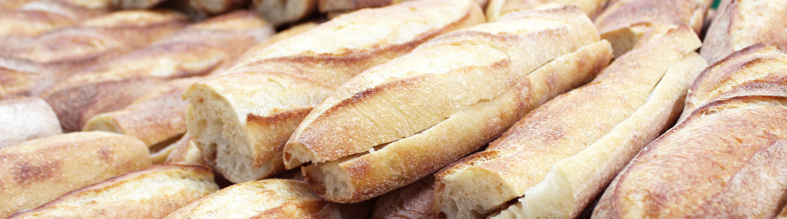 Sliced breads stacked together.