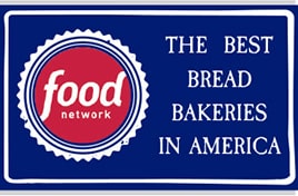 Food Network logo with the text "The best bread bakeries in America"